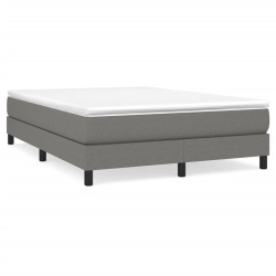 Giroletto a Molle con Materasso Grigio Scuro 160x200 cm Tessuto