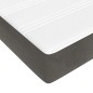 vidaXL Giroletto a Molle con Materasso Grigio Scuro 180x200 cm Velluto
