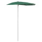 Ombrellone Semicircolare da Giardino con Palo 180x90 cm Verde Ombrellone Semicircolare da Giardino con Palo 180x90 cm Verde