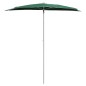 Ombrellone Semicircolare da Giardino con Palo 180x90 cm Verde Ombrellone Semicircolare da Giardino con Palo 180x90 cm Verde