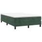 Giroletto a Molle con Materasso Verde Scuro 120x200 cm Velluto
