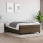 vidaXL Giroletto a Molle con Materasso Marrone Scuro 140x190cm Tessuto
