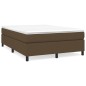 vidaXL Giroletto a Molle con Materasso Marrone Scuro 140x190cm Tessuto