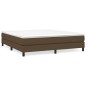 vidaXL Giroletto a Molle con Materasso Marrone Scuro 180x200cm Tessuto