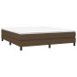 vidaXL Giroletto a Molle con Materasso Marrone Scuro 180x200cm Tessuto