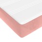 vidaXL Giroletto a Molle con Materasso Rosa 160x200 cm in Velluto