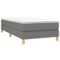 vidaXL Giroletto a Molle con Materasso Grigio Scuro 80x200 cm Tessuto
