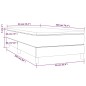Giroletto a Molle con Materasso Grigio Chiaro 90x200 cm Tessuto