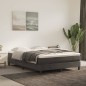 vidaXL Giroletto a Molle con Materasso Grigio Scuro 140x200 cm Velluto