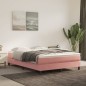 vidaXL Giroletto a Molle con Materasso Rosa 140x200 cm in Velluto