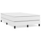 vidaXL Giroletto a Molle con Materasso Bianco 120x200 cm in Similpelle