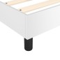 vidaXL Giroletto a Molle con Materasso Bianco 120x200 cm in Similpelle