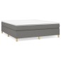 vidaXL Giroletto a Molle con Materasso Grigio Scuro 180x200 cm Tessuto