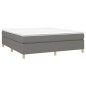 vidaXL Giroletto a Molle con Materasso Grigio Scuro 180x200 cm Tessuto