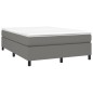vidaXL Giroletto a Molle con Materasso Grigio Scuro 140x190 cm Tessuto