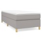vidaXL Giroletto a Molle con Materasso Grigio Chiaro100x200 cm Tessuto