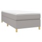 vidaXL Giroletto a Molle con Materasso Grigio Chiaro100x200 cm Tessuto