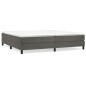vidaXL Giroletto a Molle con Materasso Grigio Scuro 200x200 cm Velluto