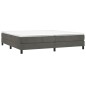 vidaXL Giroletto a Molle con Materasso Grigio Scuro 200x200 cm Velluto