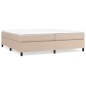vidaXL Giroletto a Molle con Materasso Cappuccino 200x200cm Similpelle