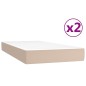 vidaXL Giroletto a Molle con Materasso Cappuccino 200x200cm Similpelle