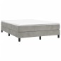 vidaXL Giroletto a Molle con Materasso Grigio Chiaro 140x190cm Velluto