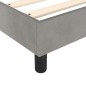 vidaXL Giroletto a Molle con Materasso Grigio Chiaro 140x190cm Velluto