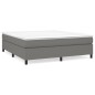 vidaXL Giroletto a Molle con Materasso Grigio Scuro 180x200 cm Tessuto