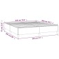 vidaXL Giroletto a Molle con Materasso Grigio Scuro 180x200 cm Tessuto