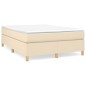 Giroletto a Molle con Materasso Crema 140x200 cm in Tessuto