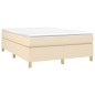 Giroletto a Molle con Materasso Crema 140x200 cm in Tessuto