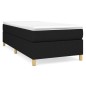 Giroletto a Molle con Materasso Nero 90x200 cm in Tessuto