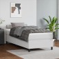 vidaXL Giroletto a Molle con Materasso Bianco 90x190 cm in Similpelle