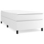 vidaXL Giroletto a Molle con Materasso Bianco 90x190 cm in Similpelle