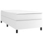 vidaXL Giroletto a Molle con Materasso Bianco 90x190 cm in Similpelle