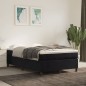vidaXL Giroletto a Molle con Materasso Nero 120x200 cm in Velluto