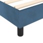 vidaXL Giroletto a Molle con Materasso Blu Scuro 200x200 cm in Velluto