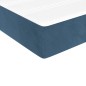 vidaXL Giroletto a Molle con Materasso Blu Scuro 200x200 cm in Velluto