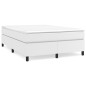 vidaXL Giroletto a Molle con Materasso Bianco 140x190 cm in Similpelle