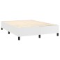 vidaXL Giroletto a Molle con Materasso Bianco 140x190 cm in Similpelle