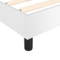 vidaXL Giroletto a Molle con Materasso Bianco 140x190 cm in Similpelle