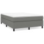 vidaXL Giroletto a Molle con Materasso Grigio Scuro 140x200cm Tessuto
