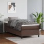 Giroletto a Molle con Materasso Marrone 100x200cm in Similpelle