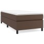 Giroletto a Molle con Materasso Marrone 100x200cm in Similpelle