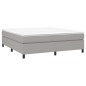 vidaXL Giroletto a Molle con Materasso Grigio Chiaro180x200 cm Tessuto