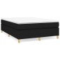 vidaXL Giroletto a Molle con Materasso Nero 140x190 cm in Tessuto