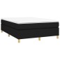 vidaXL Giroletto a Molle con Materasso Nero 140x190 cm in Tessuto