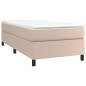 vidaXL Giroletto a Molle con Materasso Cappuccino 80x200 cm Similpelle