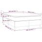 Giroletto a Molle con Materasso Grigio Chiaro 140x190cm Velluto