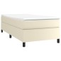 Giroletto a Molle con Materasso Crema 100x200 cm in Similpelle